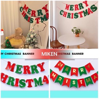 Dây chữ Noel trang trí  giáng sinh,  Merry Christmas , phụ kiện bóng sinh nhật