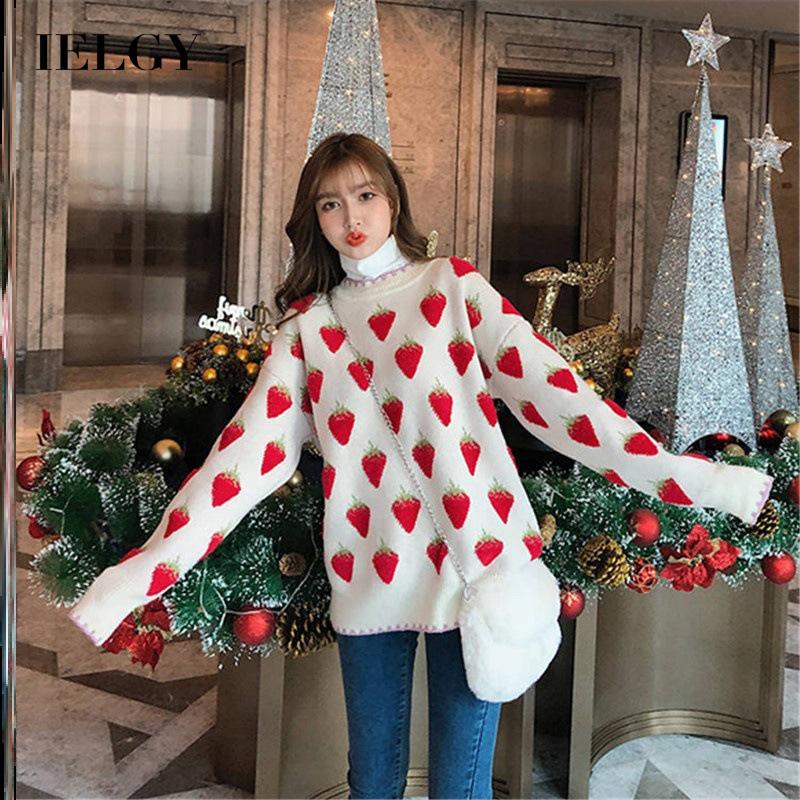 IELGYÁo sweater Dáng Rộng Phong Cách Phương Tây Cho Nữ