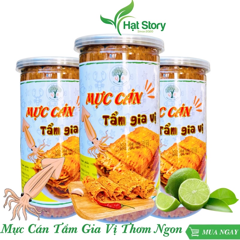 Hũ 200Gr Mực Cán Tẩm Vị Thơm Ngon Tuyệt Vời
