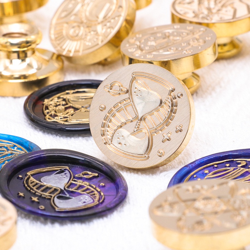 Đầu Con Dấu Niêm Phong Bì Thư Bằng Đồng Họa Tiết Bầu Trời Sao