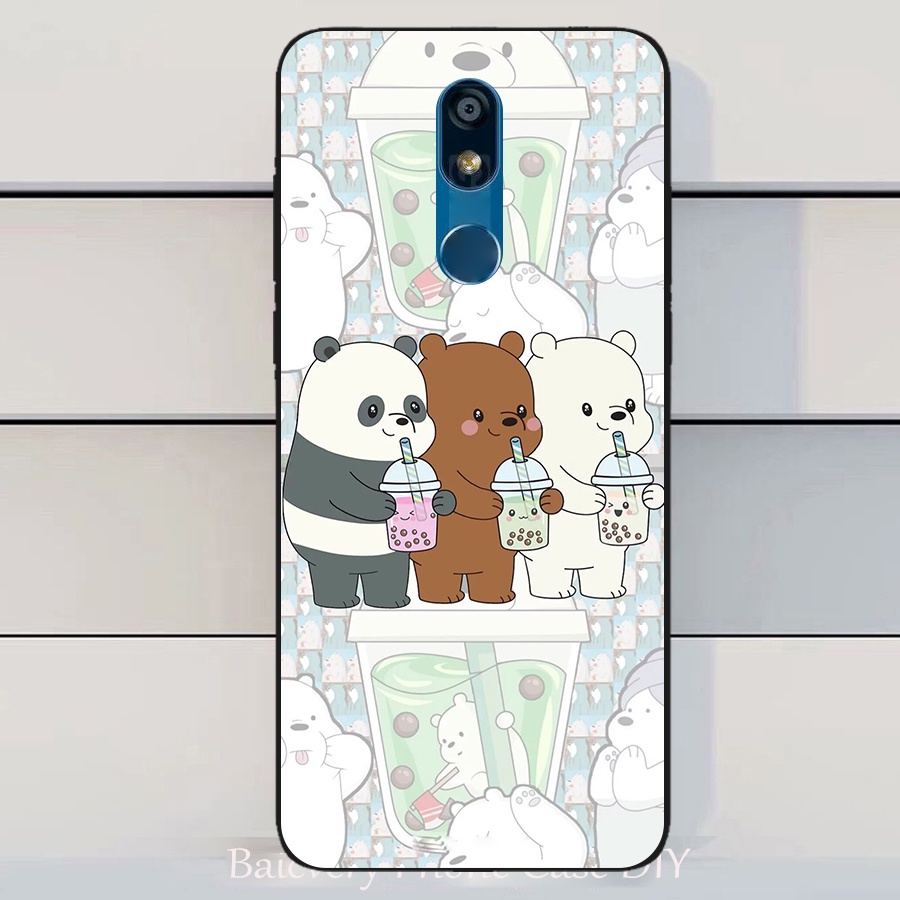 Ốp Điện Thoại Silicon Góc Vuông Hình Gấu Cho LG X4 2019 LG K40 LG K12 + K12 Plus 5.7