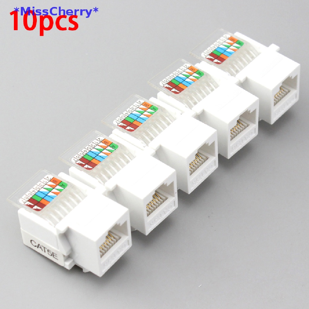 Set 10 Mô Đun Nối Dây Cáp Mạng Lan RJ45 CAT5e Chuyên Dụng Mới