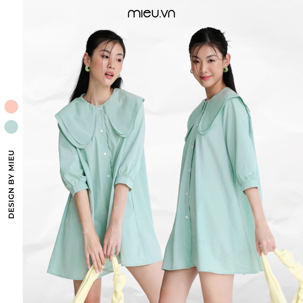 Đầm babydoll nữ với thiết kế cổ Peter Pan cực cute MIEU - JS31