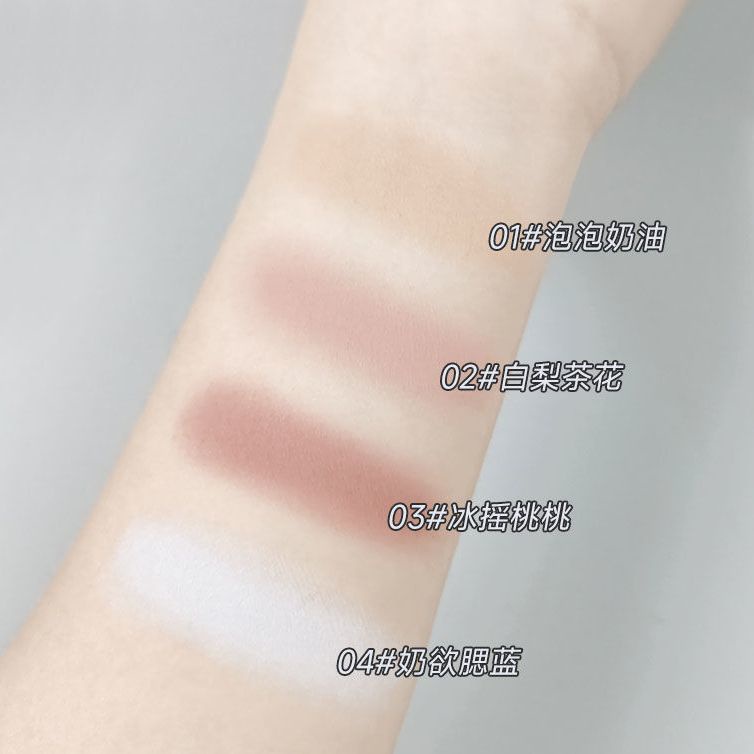 Bảng Phấn Má Hồng KAKASHOW 4 Màu Tông Nhung Lì Kiểm Soát Dầu Chống Nước Làm Sáng Da