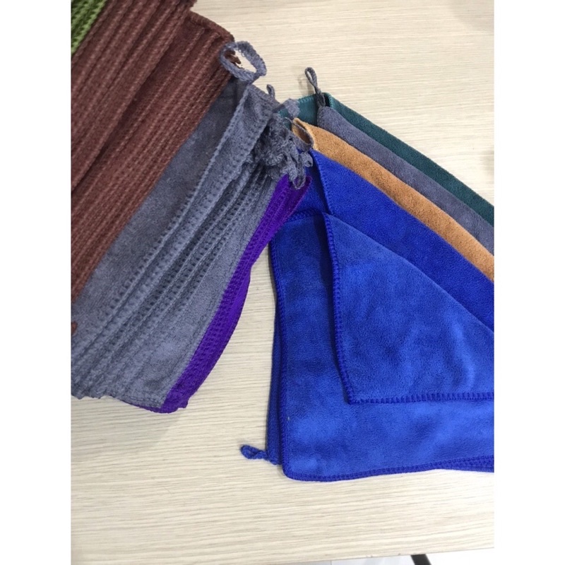 Khăn lau ô tô khăn làm nail khăn lau bàn ghế size 30x30 có móc treo