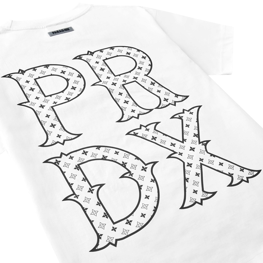 Áo thun form rộng Paradox tay lỡ - Unisex - In hình - THE FANCY TEE - Trắng