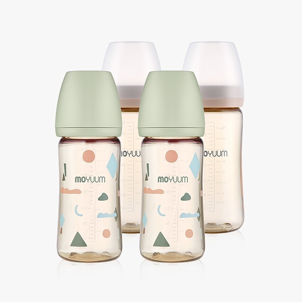 Bình sữa Moyuum nội địa Hàn Quốc chính hãng bản hoạ tiết, Moyuum Mây Cloud dung tích 170ml/ 270ml