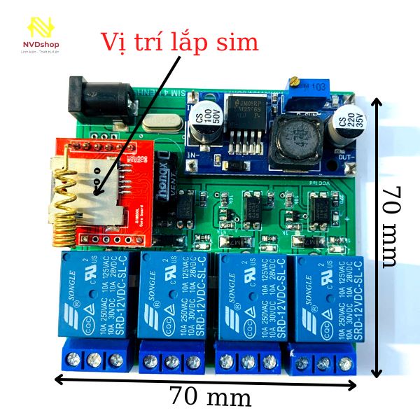 Mạch điều khiển bật tắt từ xa qua điện thoại bằng cách nhắn tin