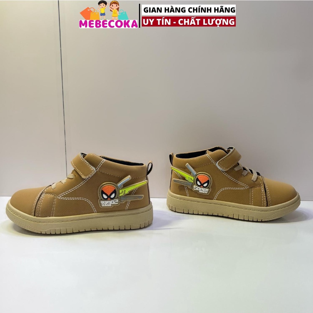 Giày bốt cao cổ cho bé - Bốt cao cổ quai dán cực chất phối 2 màu CÁ TÍNH đế êm mềm nhẹ phong cách Hàn Quốc