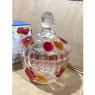Hũ thủy tinh bi màu đựng mứt, hạt dưa