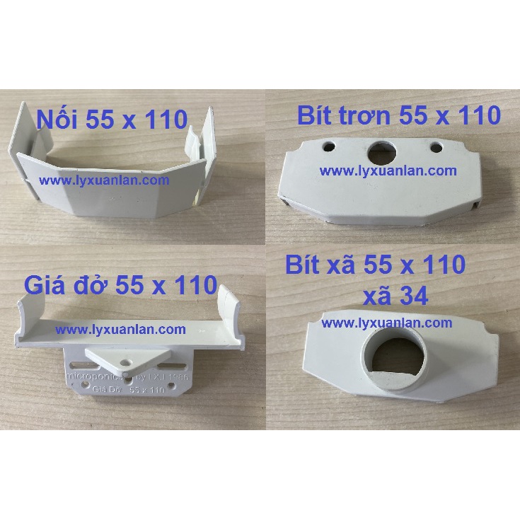 Phụ kiện thủy canh 55 x 110 loại bật nắp