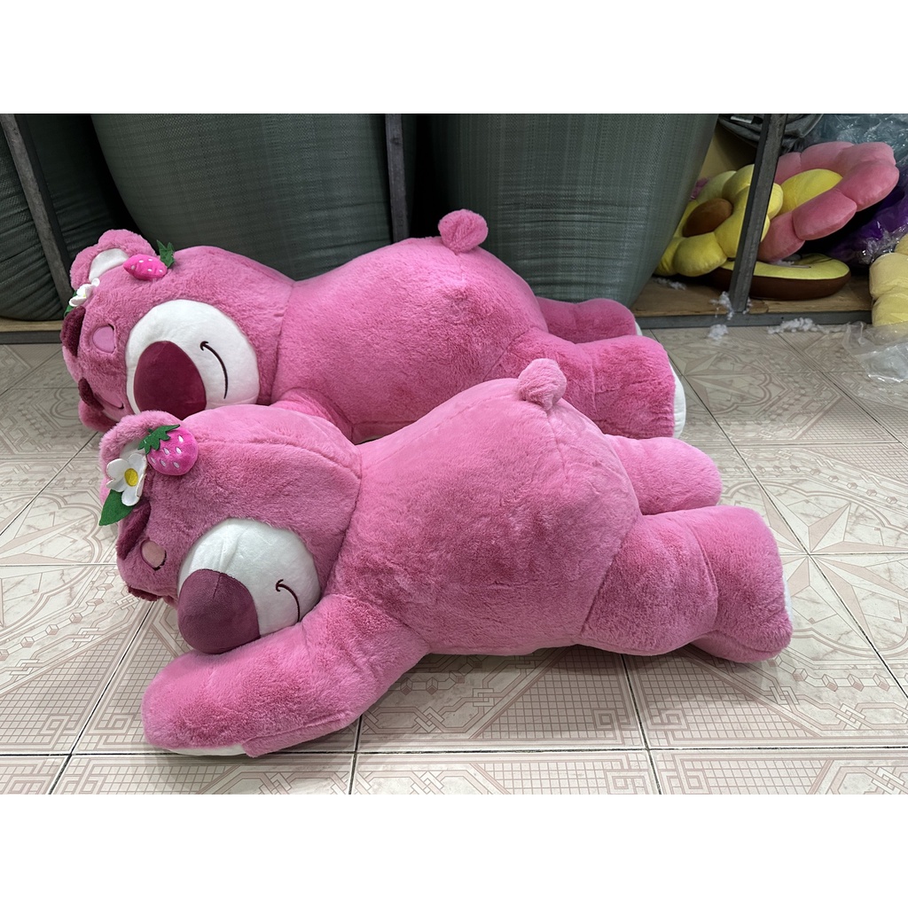 Gấu Bông Loso Dâu Tây Kèm mền Dễ Thương. Chất Vải Nhung Mềm Mịn, Kèm Mền 1m6x2m