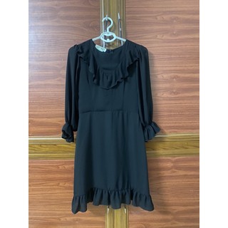 Đầm voan đen Heybee đuôi cá size S