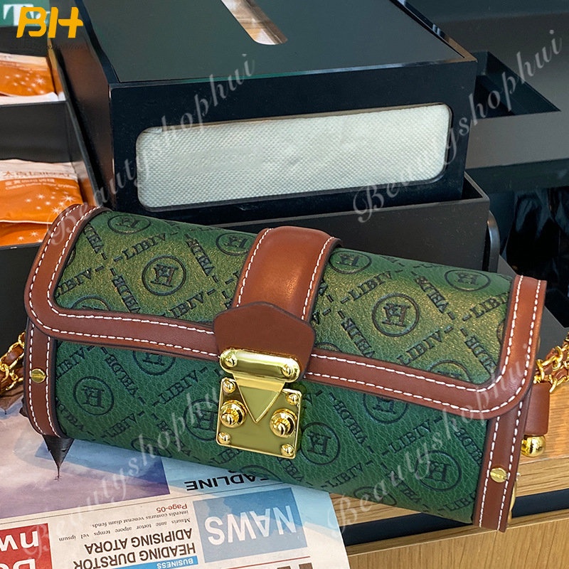 Túi Đeo Chéo Dáng Tròn Phối Dây Xích Thời Trang Sang Trọng Cho Nữ