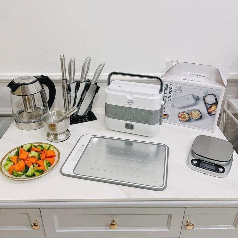 Hộp cơm điện 2 tầng 4 ngăn inox giữ nhiệt cực tốt