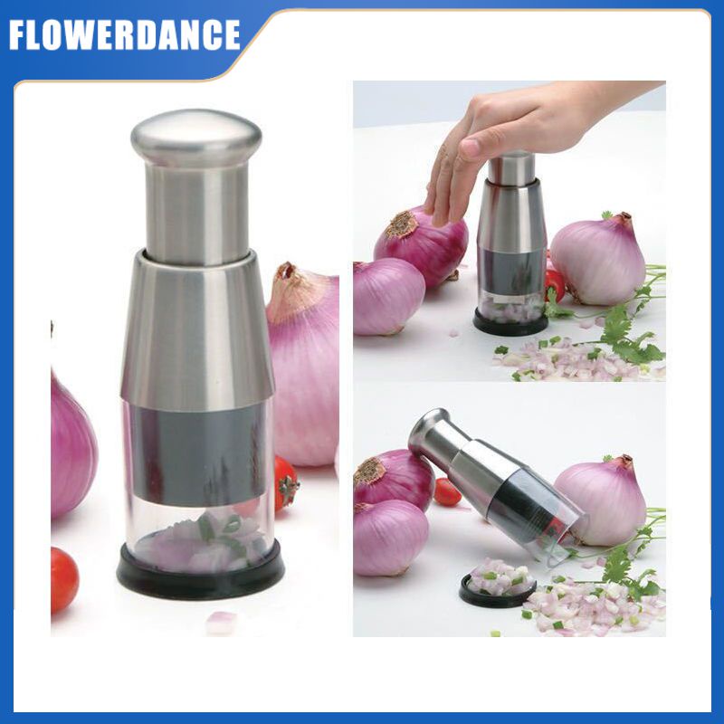 Thép Không Gỉ 304 Máy Xay Tỏi 3S Nhanh Thực Phẩm Máy Dập Tỏi Chopper Nấu Ăn Nhà Bếp Dụng Cụ Thủ Công Tỏi Gừng Xay Thịt Rau Củ Quả bộ Vi Xử Lý Flowerdance