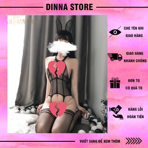 Bodysuit toàn thân sexy gợi cảm, bodystocking đan lưới quyến rũ nữ mã 408