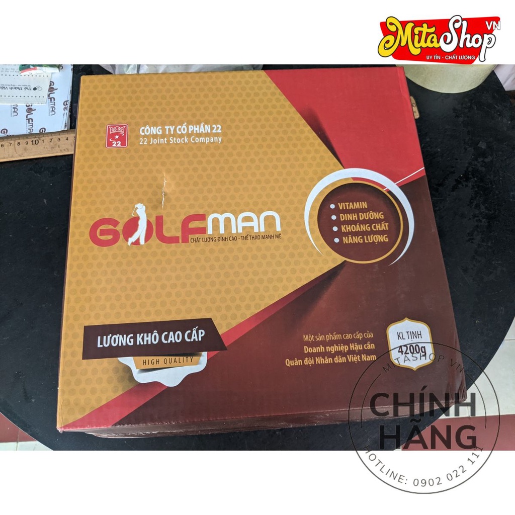 1 Thùng Lương Khô Quân Đội Golf Man Lương Khô Quân Đội Việt Nam 4.2kg