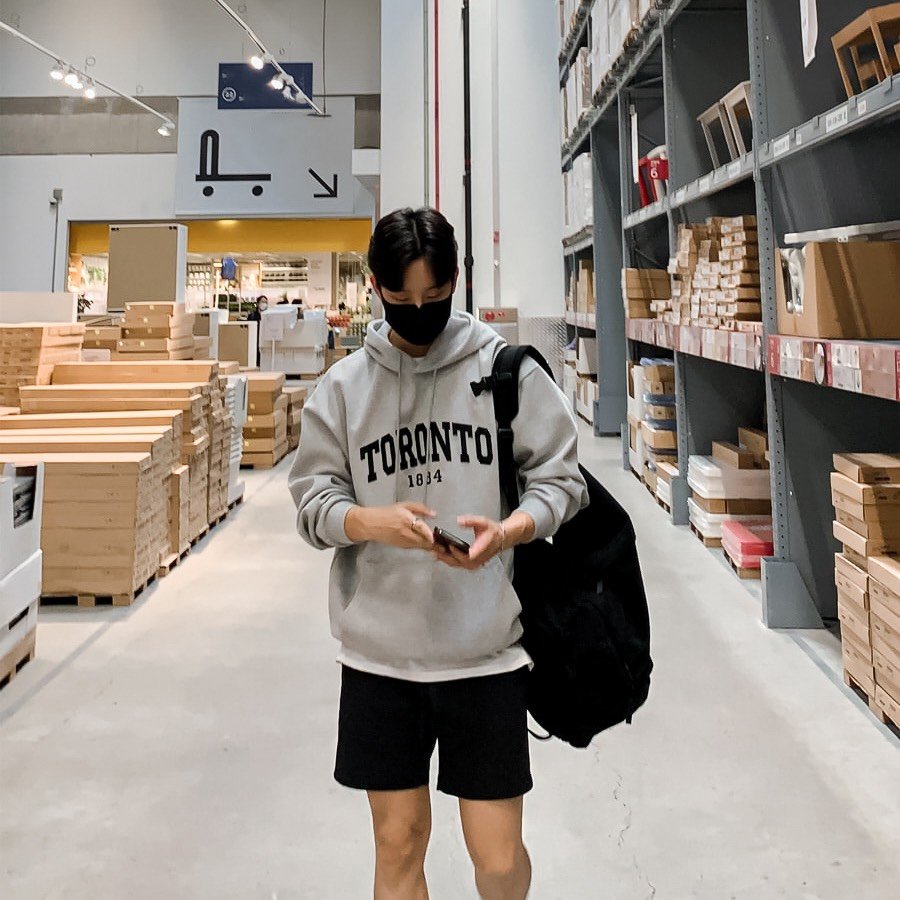 Áo HOODIE TORONTO xám nam nữ unisex form rộng Hàn Quốc, áo nỉ cotton dày ấm áo hoodie sweater Ryan