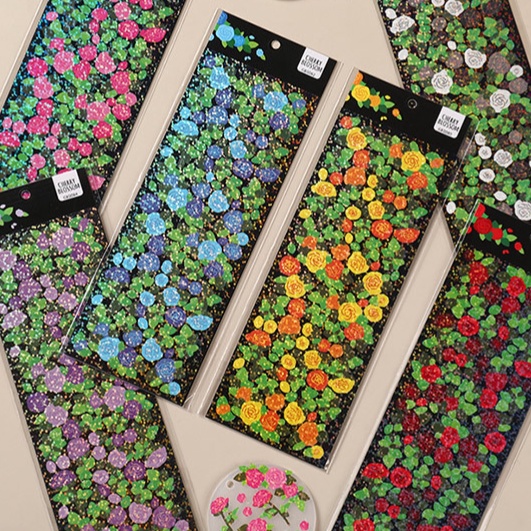 Miếng Dán Thẻ Hình Hoa Goo Đính Kim Sa GK0080