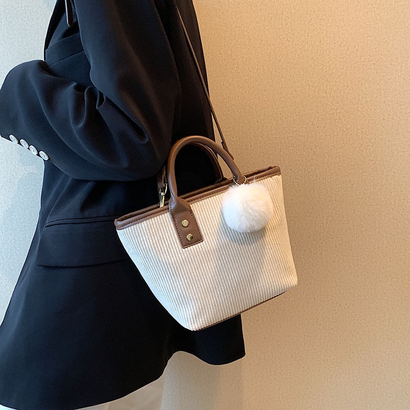 JASMIN NOIR Vải Velvet Tote Túi dễ thương và thời trang cho phụ nữ