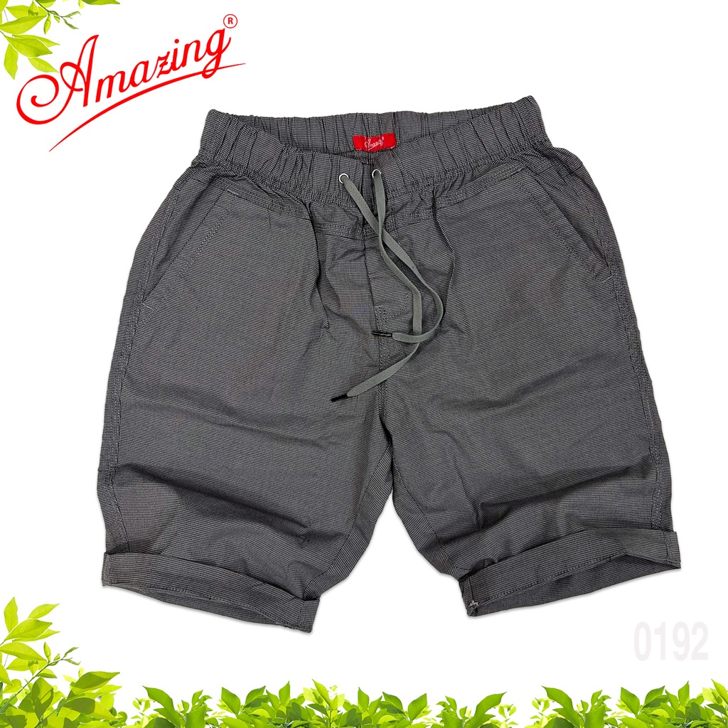 Quần short Amazing, vải bố lưng thun dây rút, phong cách thể thao unisex, có size đại