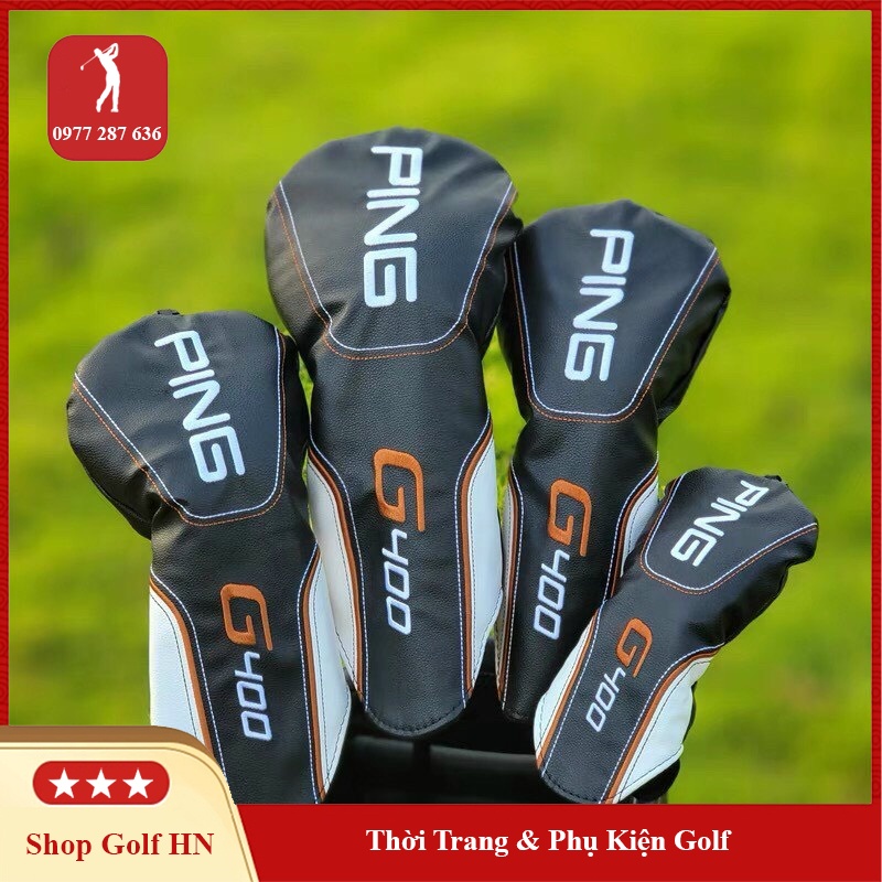 Cover gậy golf Ping G400 da PU cao cấp bọc đầu gậy driver recuse bảo vệ gậy chống xước BD002