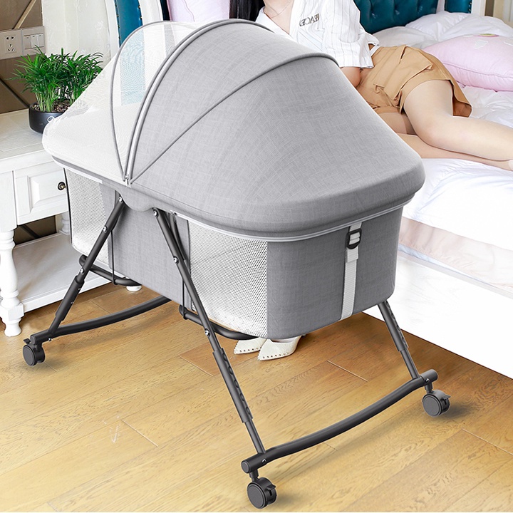 Nôi Cho Bé Kèm Màn, Nôi Vải Cho Bé Có Đai Điều Chỉnh Chống Trào Ngược Và Gối-Ankyo Store