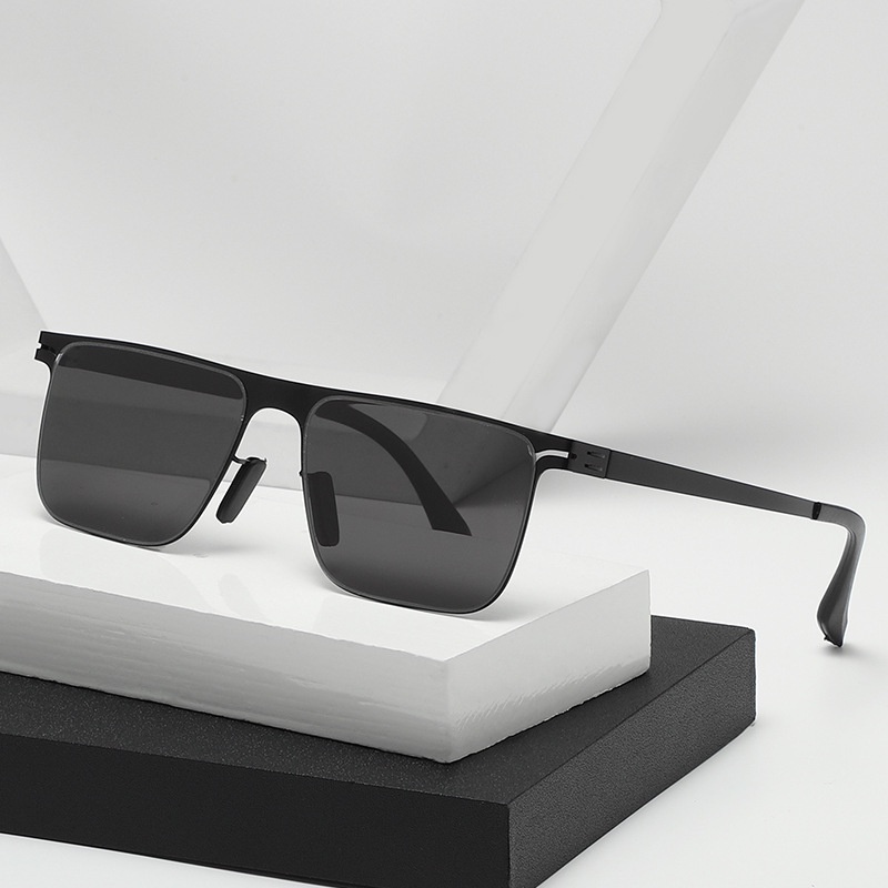 Kính Mát Phân Cực Chống Tia UV400 Gọng Vuông Thời Trang Cho Nam