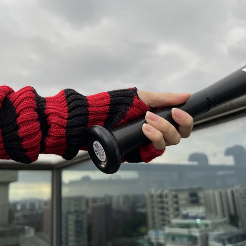 Găng Tay Đan Len Dài Hở Ngón Có Lỗ Xỏ Ngón Hóa Trang Cho Nữ