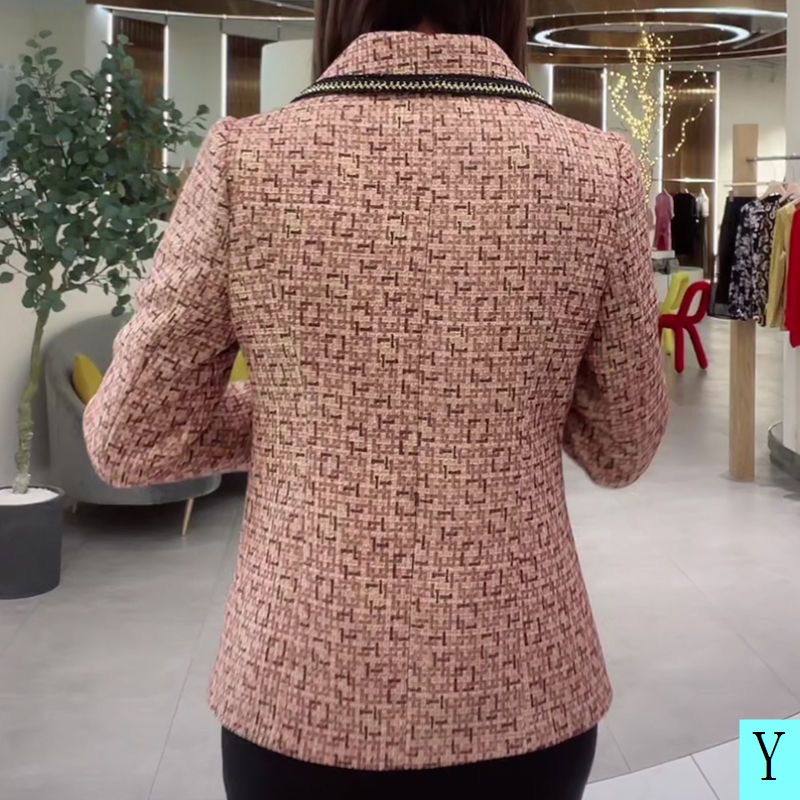 Áo Khoác Cardigan Dáng Ngắn Thời Trang Mùa Thu Cho Nữ Trung Niên