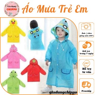 Áo mưa trẻ em, áo mưa cho bé xuất Nhật hình thú vui nhộn cho bé 3_7 tuổi