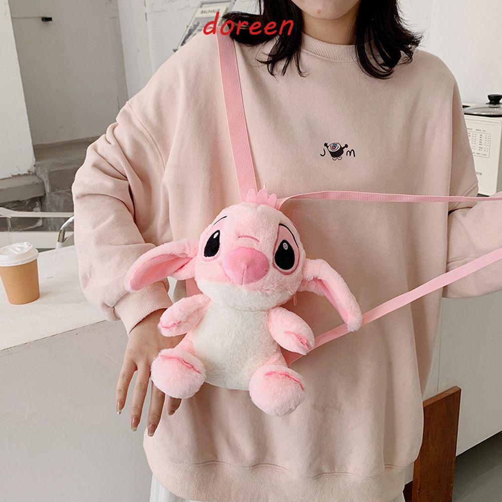 Ba Lô Nhồi Bông Mềm Mại Có Khóa Kéo In Hình Stitch Dễ Thương Cho Bé