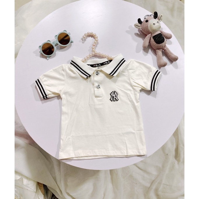 Áo thun cho trẻ em 8-18kg , mẫu Polo cổ đức cho bé trai