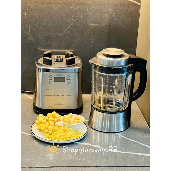 Máy làm sữa hạt Unie V8S, Bảo hành 24 tháng, Lập trình sẵn 10 chương trình nấu thông minh, Cối thủy tin