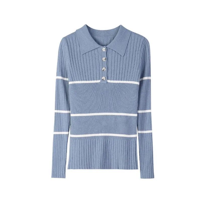 Áo Sweater Tay Dài Cổ polo Thời Trang Thu Đông Dành Cho Nữ