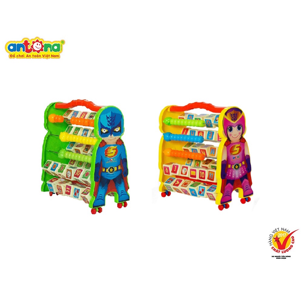 Bảng chữ số đa năng siêu nhân Antona - Xanh/hồng