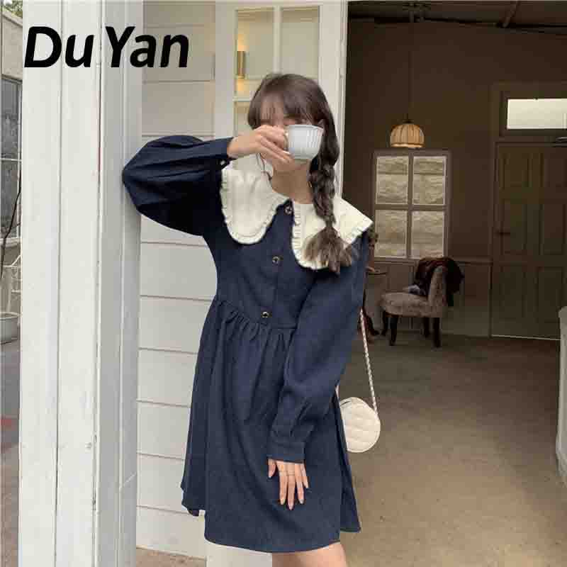 Đầm Cổ Búp Bê Phong Cách Pháp Thanh Lịch Cho Nữ