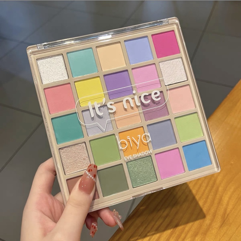 Bảng Phấn Mắt 25 Màu Macaron Ánh Ngọc Trai Lấp Lánh