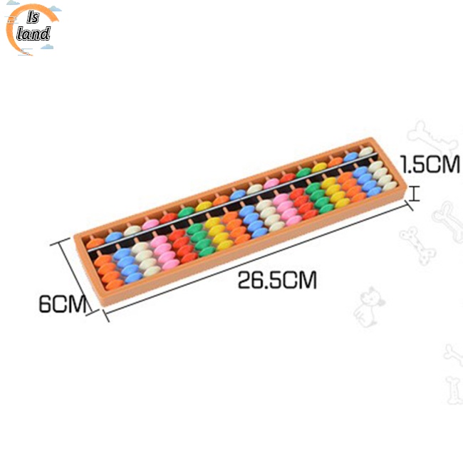 Bàn Tính 17 Cột Bằng Nhựa Nhiều Màu Sắc Dành Cho Học Sinh Mẫu Giáo