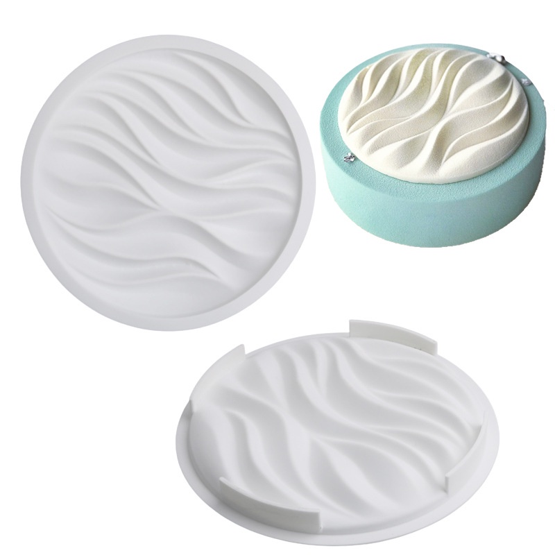 Khuôn Silicone Làm Bánh Mousse Hình Sóng Tròn DIY