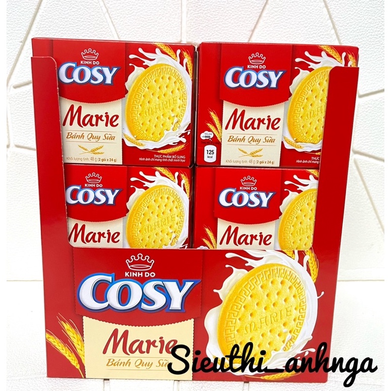 Bánh Quy Sữa Cosy Kinh Đô Lốc 12 Hộp x 48g