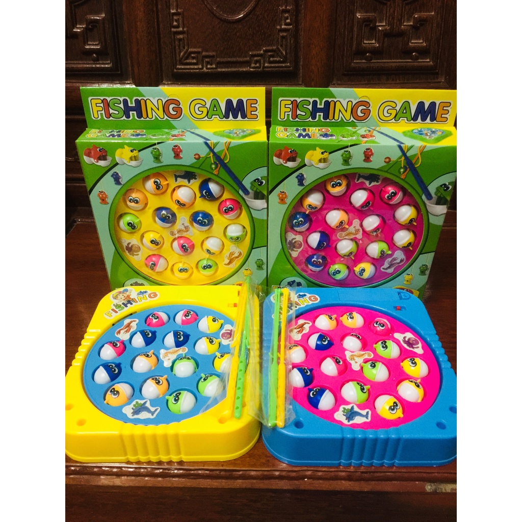 Đồ Chơi Câu Cá Cho Bé 2 Cần 15 Con Cá Chạy Pin