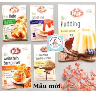 Các loại bột hữu cơ Gelatine hữu cơ Ruf, Pudding, Bột nở, Men nở, Agar, Đường hữu cơ