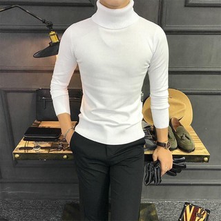  Áo Len Cao Cổ Trơn Áo Len Cổ Lọ Phong Cách Ulzzang Hàn Quốc Cho Nam ZAKI ALN01 