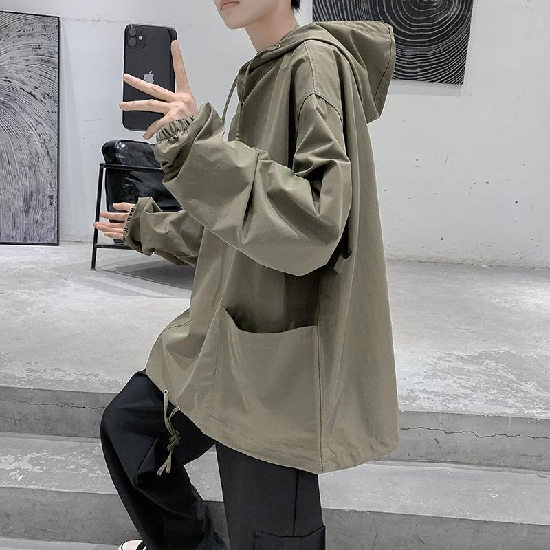 Áo Khoác Sweater Có Mũ Trùm Dáng Rộng Thời Trang Mùa Thu Cá Tính Đa Năng Dành Cho Học Sinh Nam