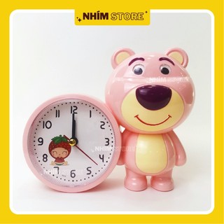 Đồng Hồ Báo Thức Gấu Hồng Đáng Yêu, Đồng Hồ Báo Thức Để Bàn Chuông To Cho Các Bé - Nhím Store Đồng Chuông Kêu To Giá Rẻ