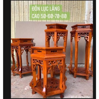 Đôn gỗ hương cao 60cm mặt 32cm