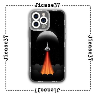 Ốp lưng iphone và samsung xiaomi oppo cạnh vuông Jicase tên lửa bay