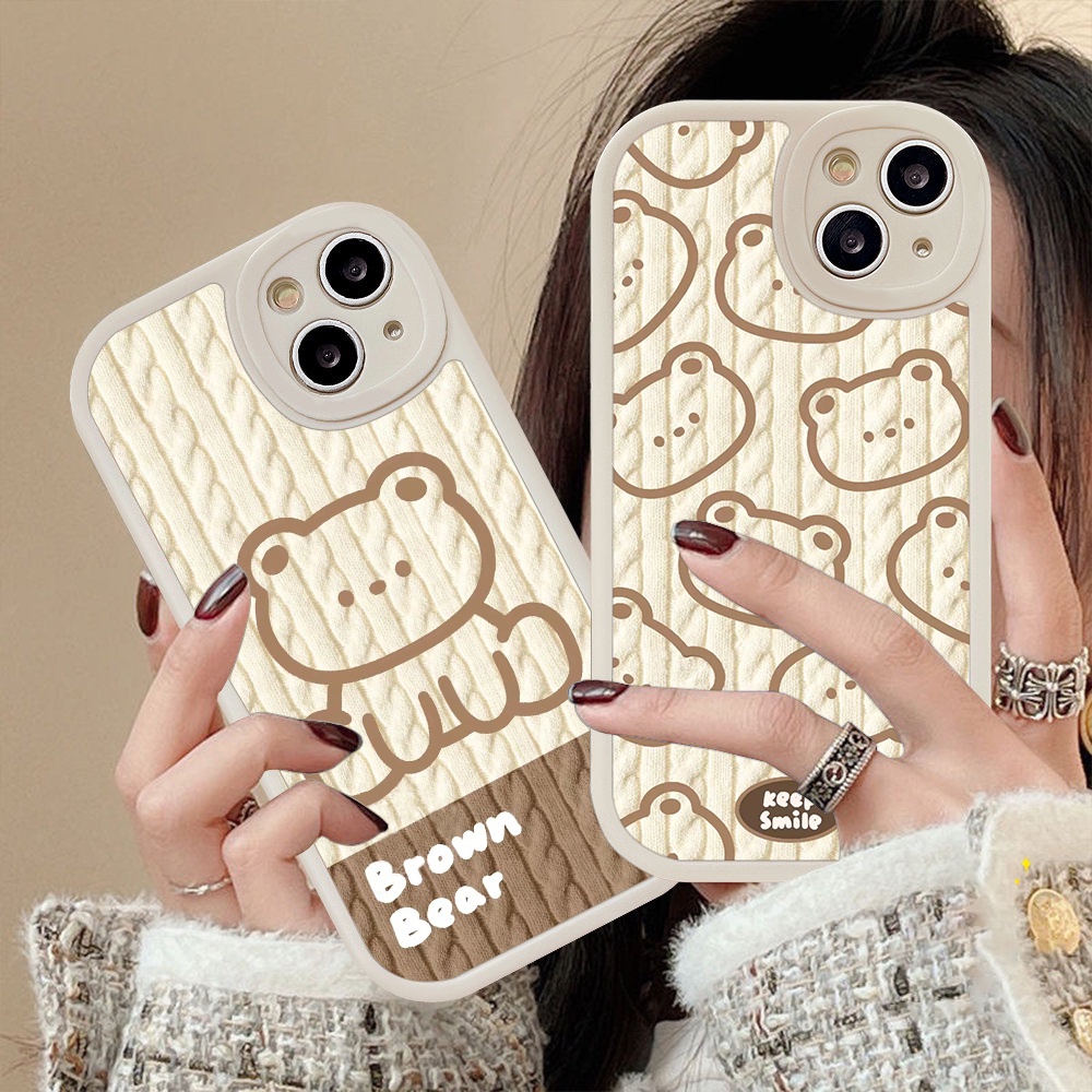 Ốp Điện Thoại Hình Gấu Cho iPhone 11 12Pro 6G 6P 7 / 8G 8Plus 13 14ProMax 14Plus 13Pro 12 / 13mini SE x xr xsmax Hoạt Hình